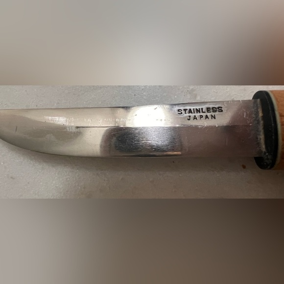 Vintage Kanenari Seki Knives with Bamboo Sheath Mid Century Japanese Unique Rare - Picture 9 of 13